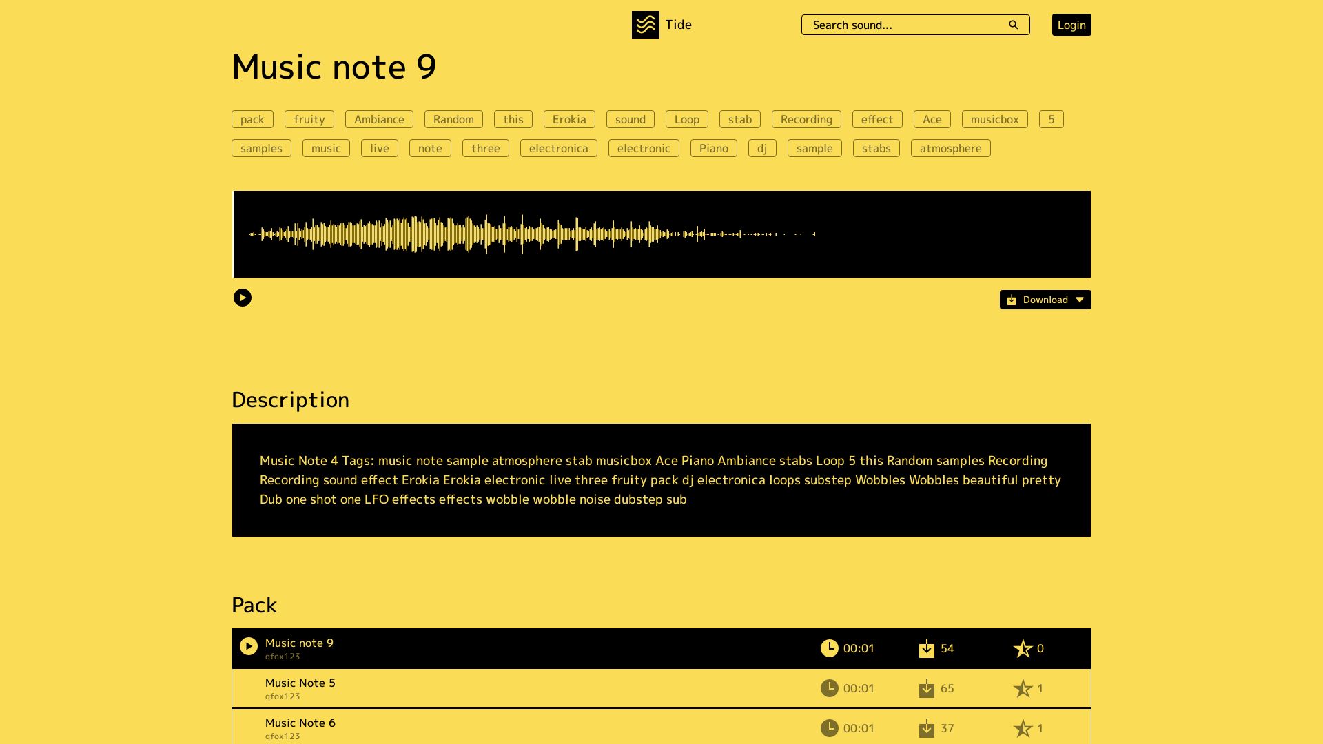 Sound Page in Day Theme